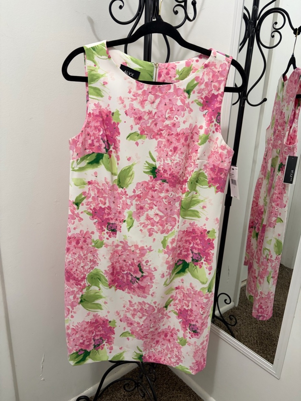 Alyx Pink & Green Floral Midi Dress